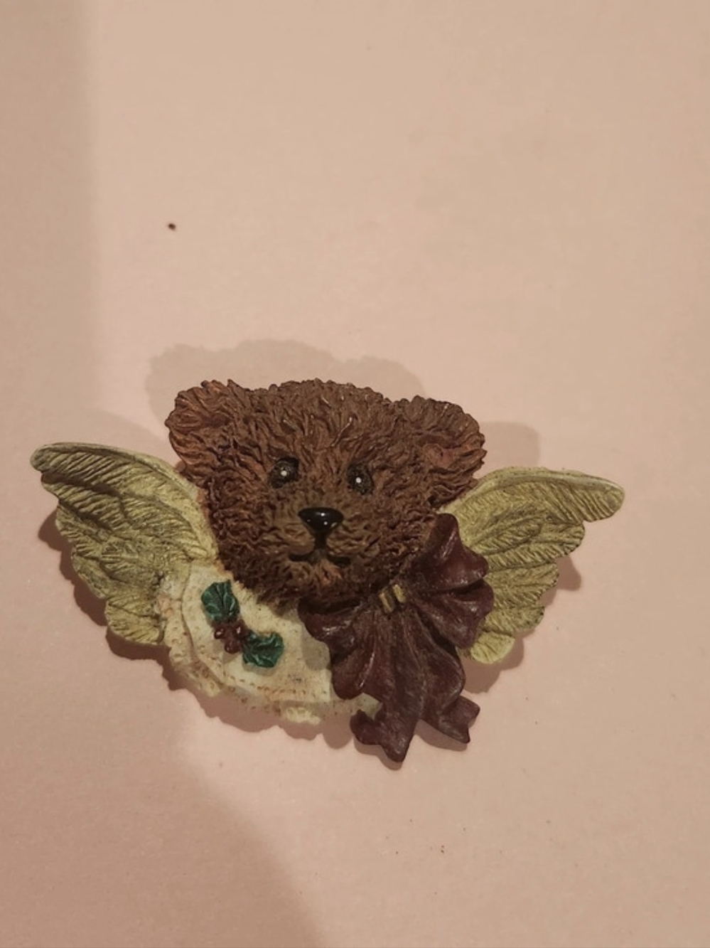 Russ Berrie and Company Bears From The Past Angel Bear Pin Brooch